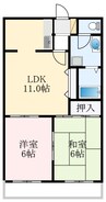 ドゥウェルプレシャス 2LDKの間取り