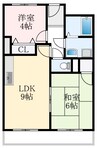 ヴィラ狭山 2LDKの間取り