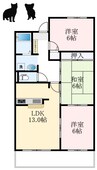 ブエナビスタ和泉中央 3LDKの間取り