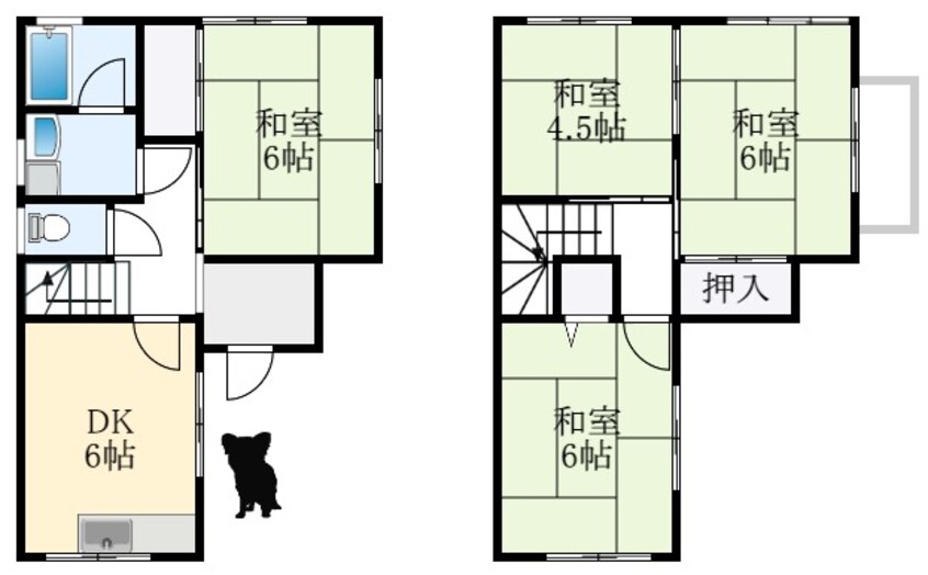 間取図 泉北高速鉄道/深井駅 徒歩8分 築42年