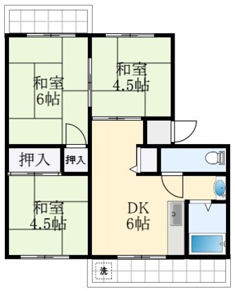 間取図 狭山遊園ハイツ1号棟