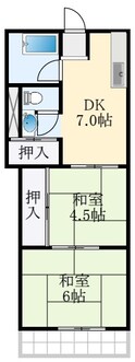 鈴の宮ハイツBの間取図