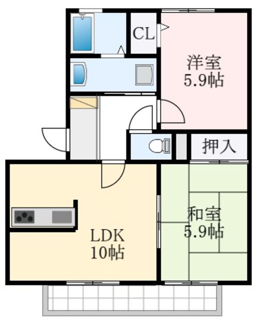 間取図 ハイマート金川