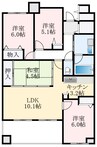 ディークラディア金剛 4LDKの間取り