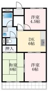 チェリーガーデン 3DKの間取り