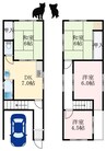 大阪メトロ御堂筋線/なかもず駅 徒歩23分 1-2階 築46年 4DKの間取り