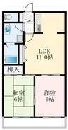 ドゥウェルプレシャス 2LDKの間取り