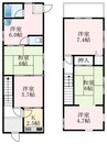 阪和線・羽衣線/津久野駅 徒歩24分 1-2階 築57年 6Kの間取り