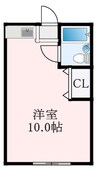 酒谷ハイツ 1Kの間取り