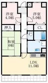 泉北高速鉄道/和泉中央駅 徒歩20分 3階 築25年 3LDKの間取り