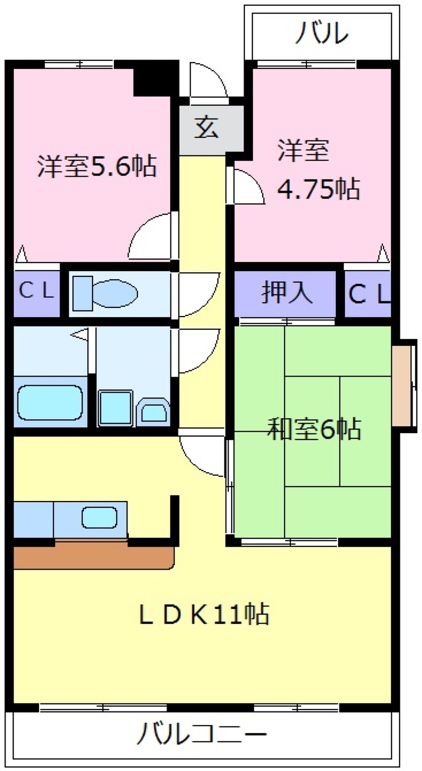 間取図 サン・オーク