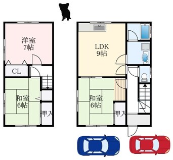 間取図 南海高野線/大阪狭山市駅 徒歩33分 1-2階 築39年