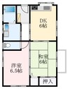 南海高野線/狭山駅 徒歩4分 2階 築23年 2DKの間取り