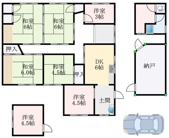 間取図 南海高野線/金剛駅 徒歩8分 1階 築58年