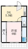 南海高野線/狭山駅 徒歩11分 1階 築57年 1DKの間取り