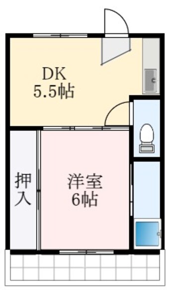 間取図 南海高野線/狭山駅 徒歩11分 4階 築57年