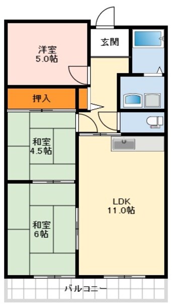 間取図 メルベーユ246