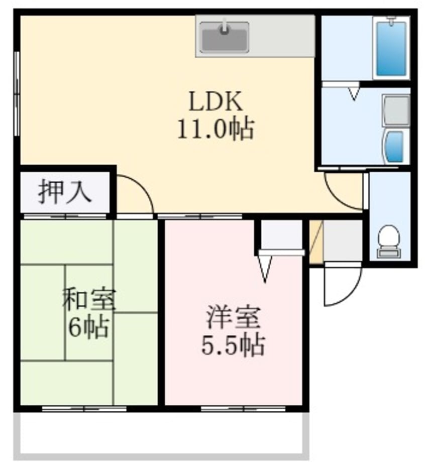 間取図 クレールタウンA棟