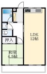 メゾンドタカ 1LDKの間取り