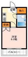 南海高野線/萩原天神駅 徒歩1分 3階 築36年 1Kの間取り