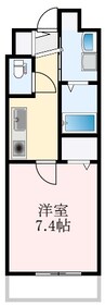 泉北高速鉄道/深井駅 徒歩7分 3階 築16年 1Kの間取り