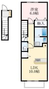 泉北高速鉄道/深井駅 徒歩17分 2階 築21年 2DKの間取り