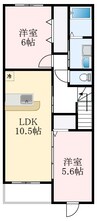 ルクプル　コート 2LDKの間取り