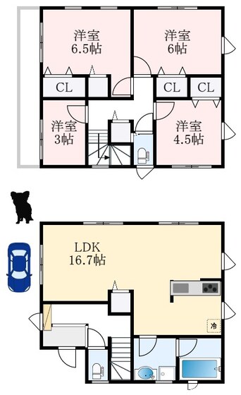 間取図 南海高野線/金剛駅 徒歩19分 1-2階 1年未満