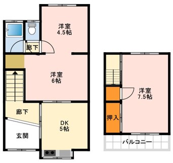 間取図 南海高野線/初芝駅 徒歩23分 1-2階 築58年