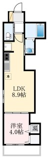 南海高野線/初芝駅 徒歩10分 3階 1年未満 1LDKの間取り