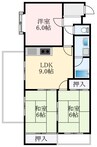 南海高野線/萩原天神駅 徒歩17分 2階 築44年 3LDKの間取り