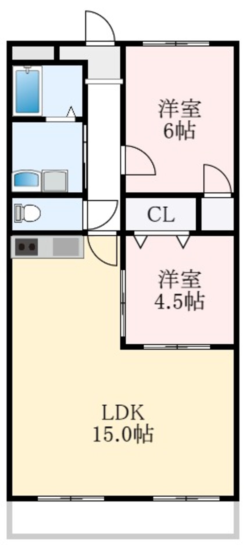 間取図 ヒカリハイツ・ドイⅡ