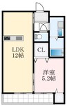 ロイヤルハイツ 1LDKの間取り