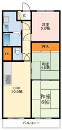 狭山レークハイツ第二号棟の間取図