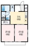 南海高野線/萩原天神駅 徒歩24分 2階 築28年 2DKの間取り