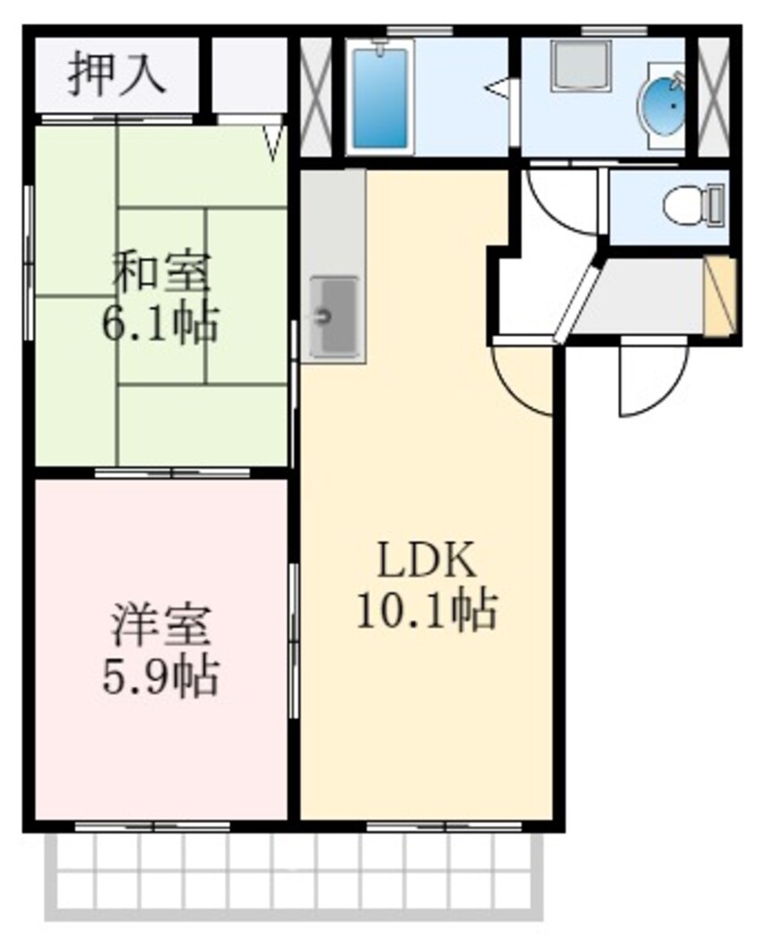 間取図 ソレイユ北庄A棟