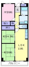 南海高野線/北野田駅 徒歩28分 2階 築29年 3LDKの間取り