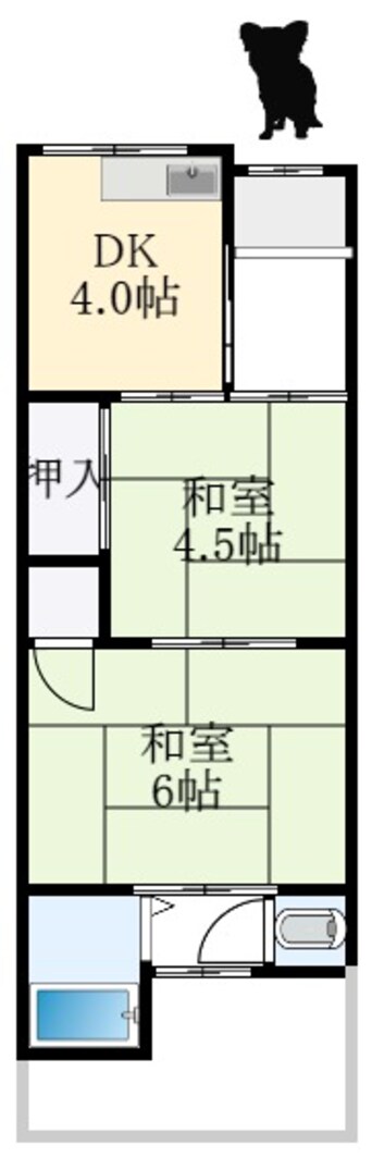 間取図 南海高野線/萩原天神駅 徒歩20分 1階 築56年