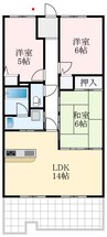 ディオフェルティ狭山西山台 3LDKの間取り