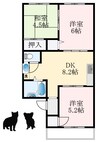 南海高野線/大阪狭山市駅 徒歩12分 2階 築36年 3DKの間取り