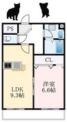 泉北高速鉄道/栂・美木多駅 徒歩19分 2階 築18年 1LDKの間取り