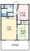 ベルフォーレ深井 2LDKの間取り