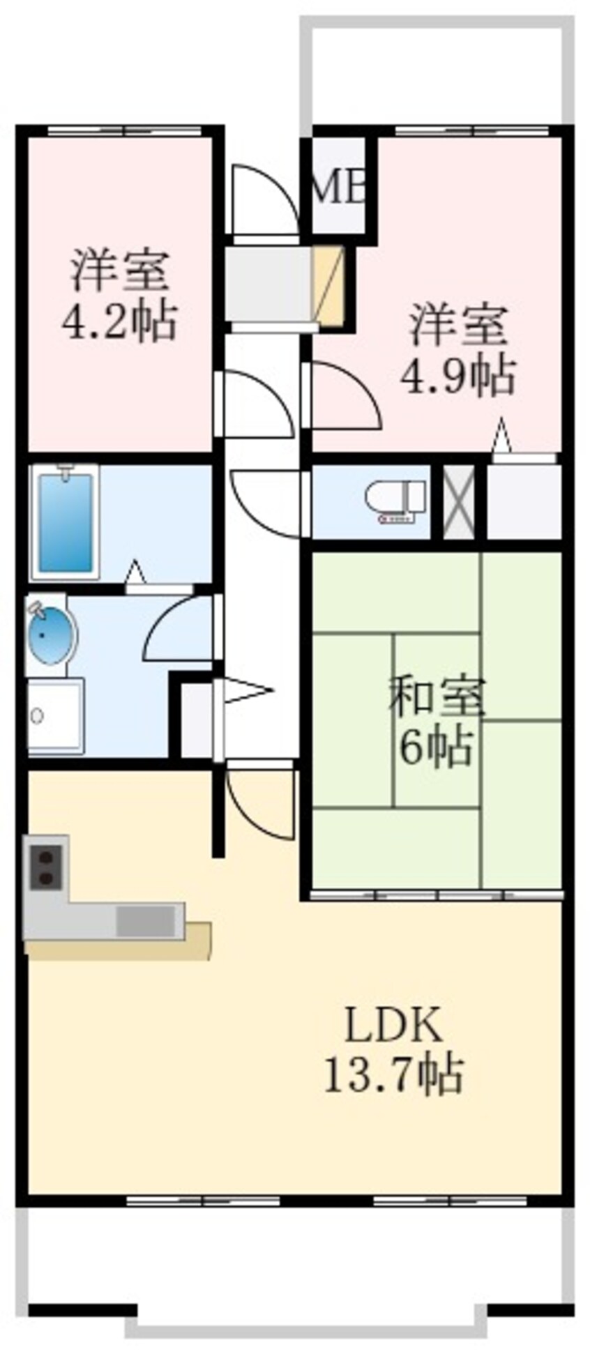 間取図 南海高野線/北野田駅 徒歩7分 10階 築36年