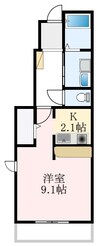 近鉄長野線/喜志駅 徒歩8分 1階 築6年 1Kの間取り