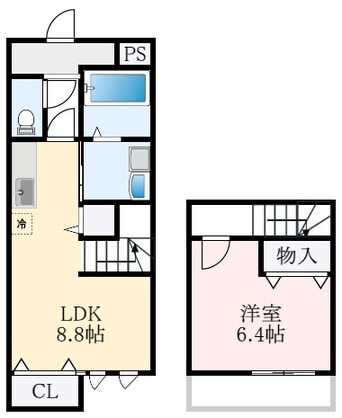 間取図 泉北高速鉄道/深井駅 徒歩15分 1-2階 築10年