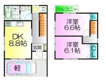 間取図 南海高野線/北野田駅 徒歩10分 1-2階 築1年