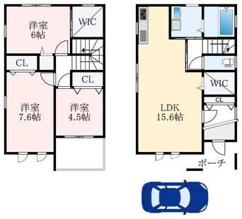 間取図 近鉄長野線/富田林駅 徒歩13分 1-2階 築5年