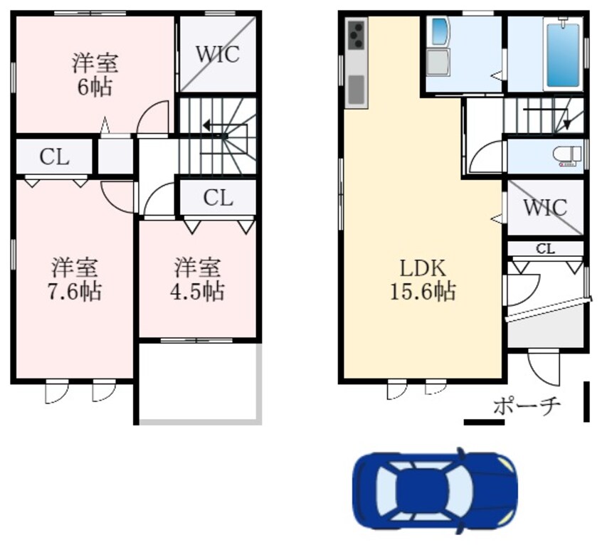 間取図 近鉄長野線/富田林駅 徒歩13分 1-2階 築5年