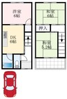 南海高野線/北野田駅 徒歩30分 1-2階 築46年 3DKの間取り