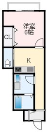 N.apartment 1Kの間取り